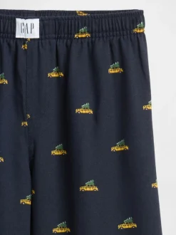 marine - Bas de pyjama Gap en flanelle assorti (5-13ans)