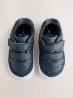 marine - Baskets Barefoot en cuir à fermeture par contact