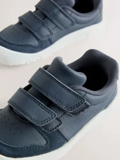 marine - Baskets Barefoot en cuir à fermeture par contact