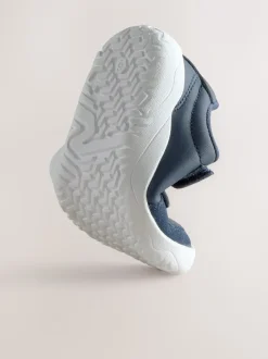 marine - Baskets Barefoot en cuir à fermeture par contact