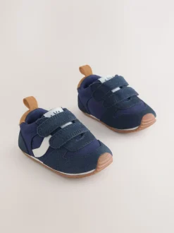 marine - Baskets Bébé à fermeture par contact (0-2mois)