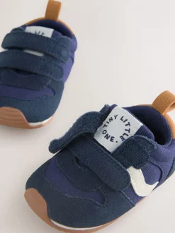 marine - Baskets Bébé à fermeture par contact (0-2mois)