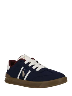 marine - Baskets Polo Ralph Lauren Heritage Court III en daim pour garçon