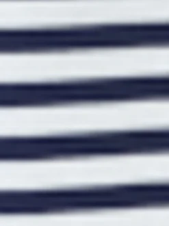 marine - Benetton Garçons T-shirt rayé avec logo en 100% coton