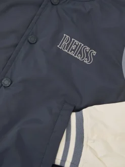 marine - Blouson aviateur Reiss Roy Color-block