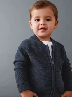 marine - Cardigan zippé (3mths-7yrs)
