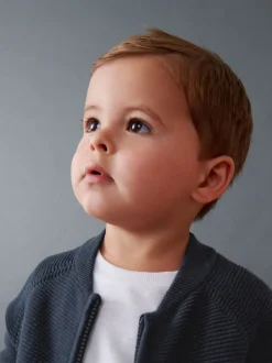 marine - Cardigan zippé (3mths-7yrs)
