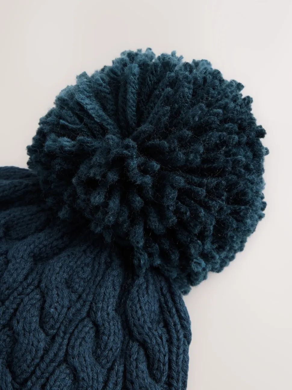 marine - Chapeau en maille bébé avec pompon (0mois-2ans)