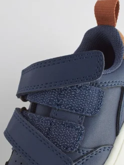 marine - Chaussures bébé Splash en cuir à fermeture scratch