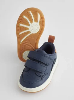 marine - Chaussures bébé Splash en cuir à fermeture scratch