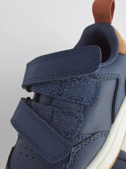 marine - Chaussures bébé Splash en cuir à fermeture scratch