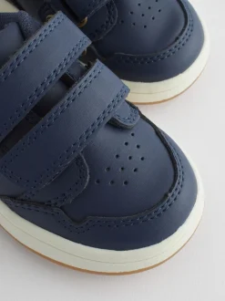 marine - Chaussures bébé Splash en cuir à fermeture scratch