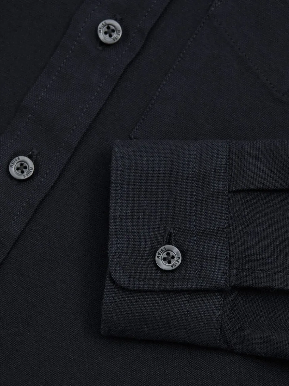 marine - Chemise Oxford Reiss Greenwich à boutons