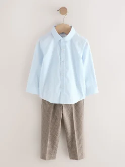 marine - Ensemble Blazer Chemise et Pantalons en velours côtelé (3mois-9ans)