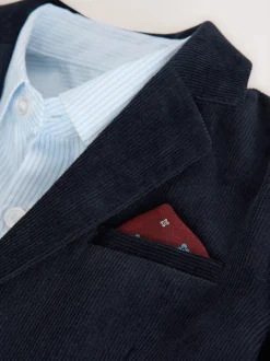 marine - Ensemble Blazer Chemise et Pantalons en velours côtelé (3mois-9ans)