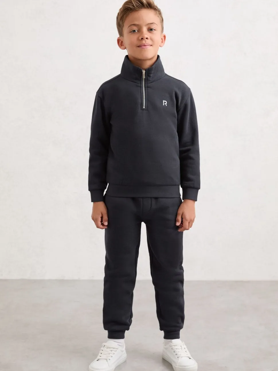 marine - Ensemble de survêtement Reiss Sulley à logo et demi-zip