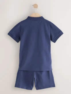 marine - Ensemble polo à manches courtes et short (3-16ans)