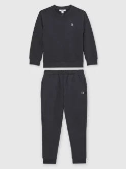 marine - Ensemble sweat-shirt et survêtement Reiss Avery en mélange de coton