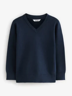 marine - Lot de 2 pulls Clarks unisexes en maille pour l’école