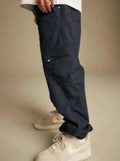 marine - Pantalon cargo doublé (3-16 ans)