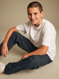 marine - Pantalon cargo doublé (3-16 ans)