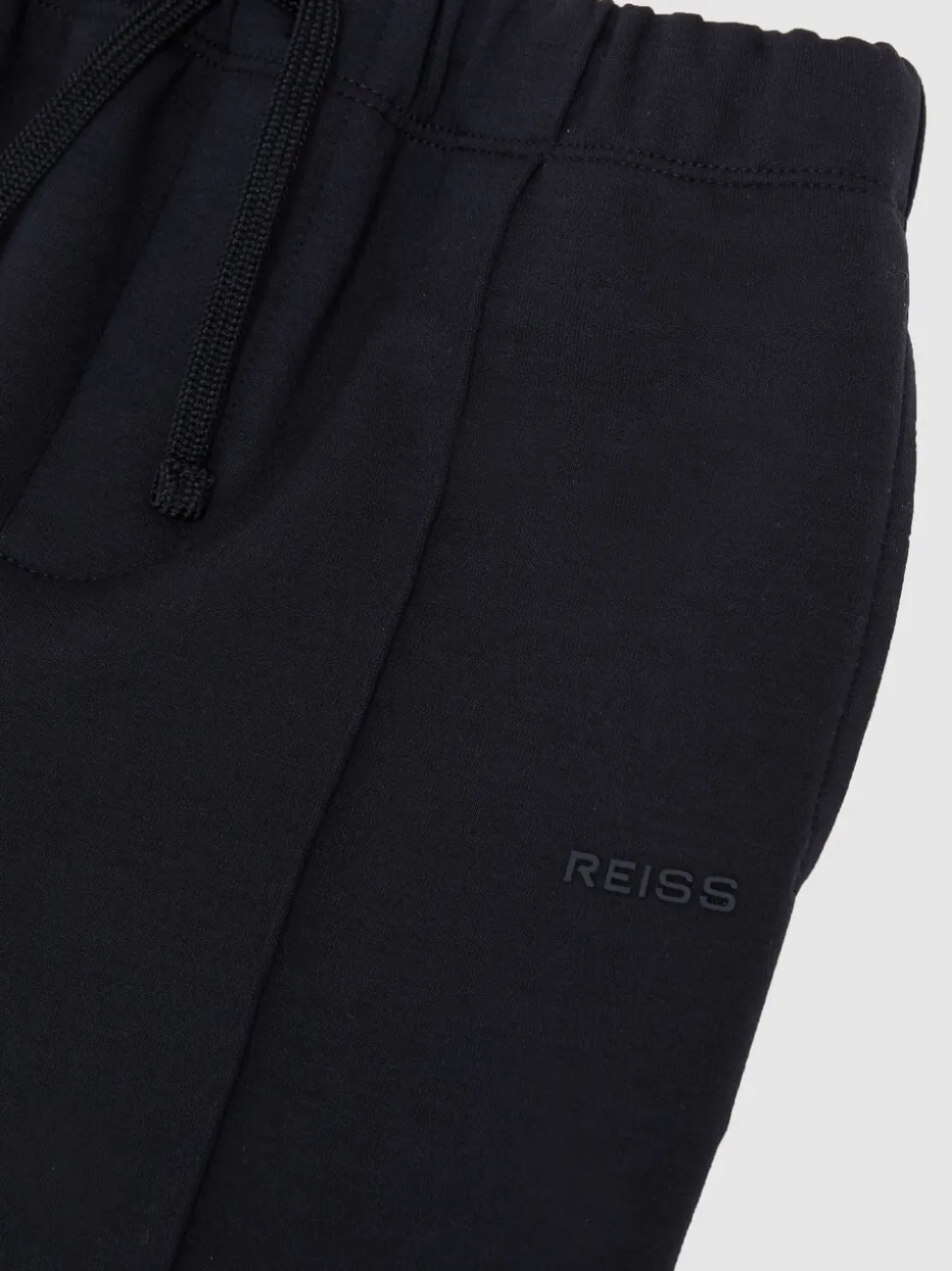 marine - Pantalon de jogging Reiss Barnes Premium en interlock à logo et poignets