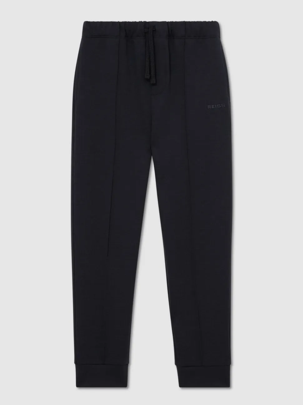 marine - Pantalon de jogging Reiss Barnes Premium en interlock à logo et poignets