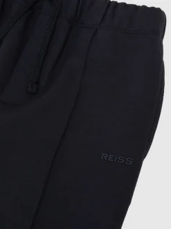 marine - Pantalon de jogging Reiss Barnes Premium en interlock à logo et poignets