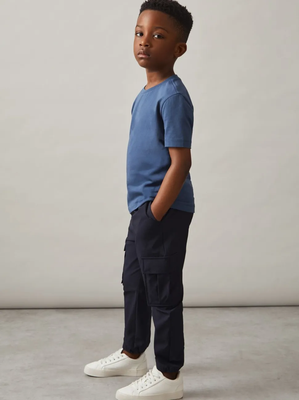 marine - Pantalon Reiss Lucian en tissu technique avec cordon de serrage