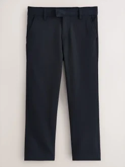 marine - Pantalons d’école à coupe standard, jambes plus longues (3-17ans)