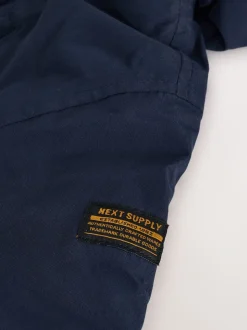 marine - Parka imperméable doublée de borg (3mois-7ans)