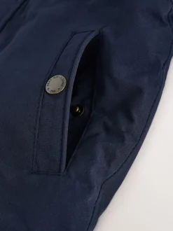 marine - Parka imperméable doublée de borg (3mois-7ans)