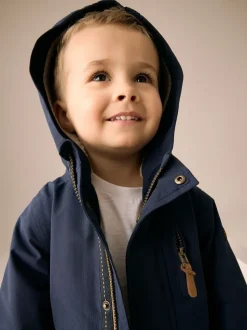 marine - Parka imperméable doublée de borg (3mois-7ans)