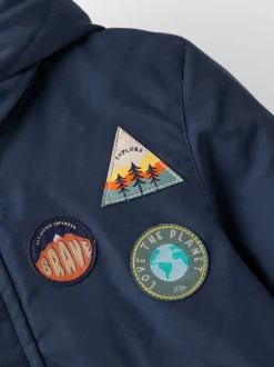 marine - Parka JoJo Maman Bébé Adventure Badge doublée Borg