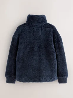 marine - Polaire Superdry quart zippée