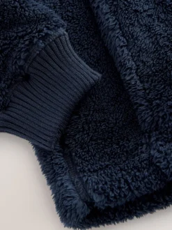 marine - Polaire Superdry quart zippée