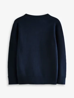 marine - Pull Clarks unisexe en maille pour l’école