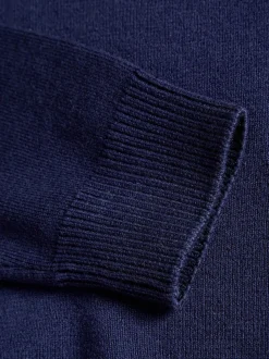 marine - Pull en maille à col en V (3-16ans)