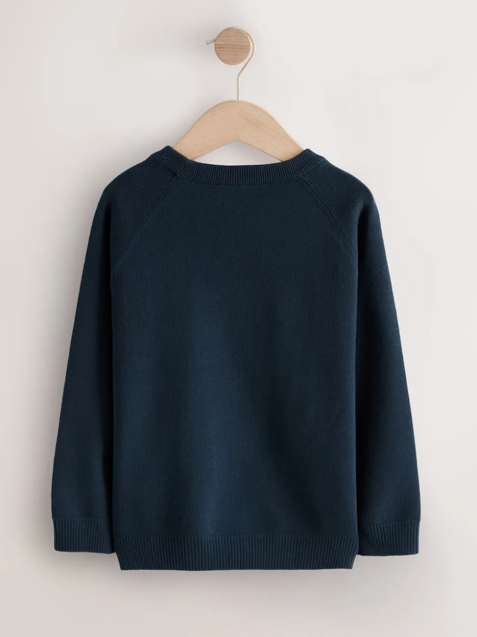 marine - Pull scolaire en maille à col rond (3-16ans)