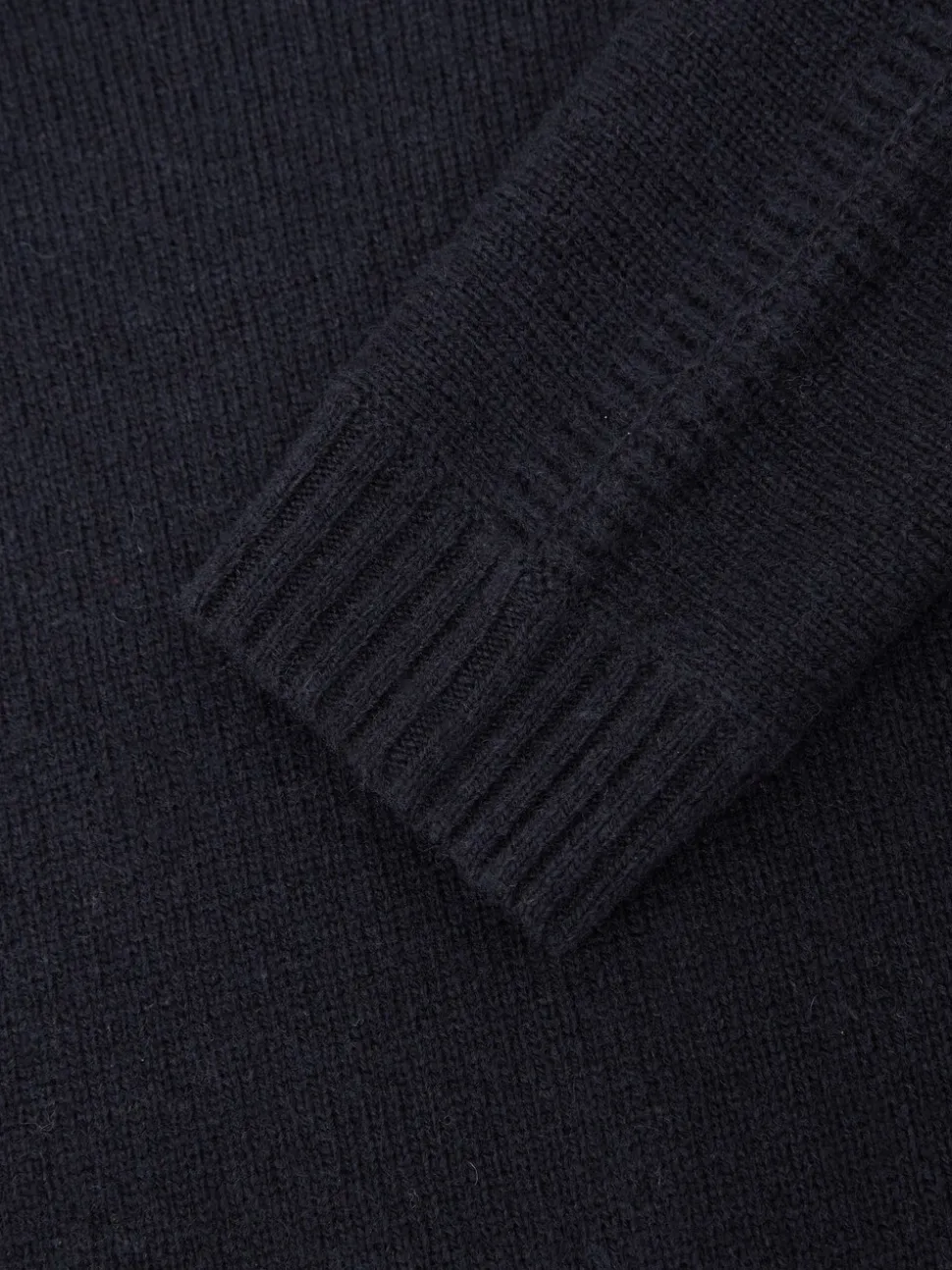 marine - Pulls Reiss Beech en laine mérinos mélangée à détails côtelés