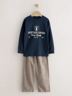 marine - Pyjama tissé simple (3-16ans)