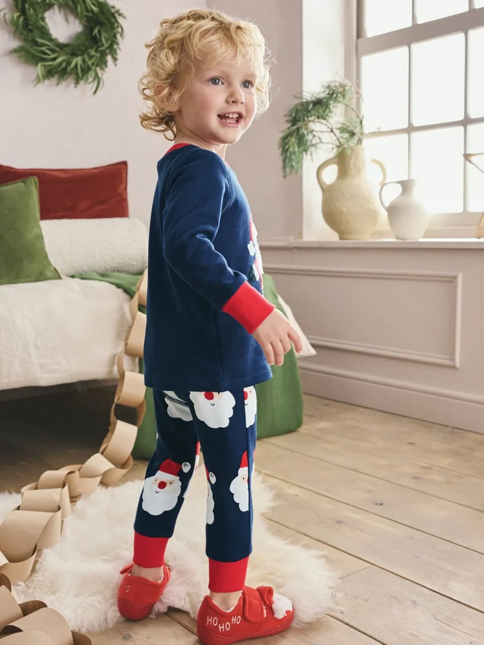 marine - Pyjamas de Noël Se blottir simple (9mois-12ans)