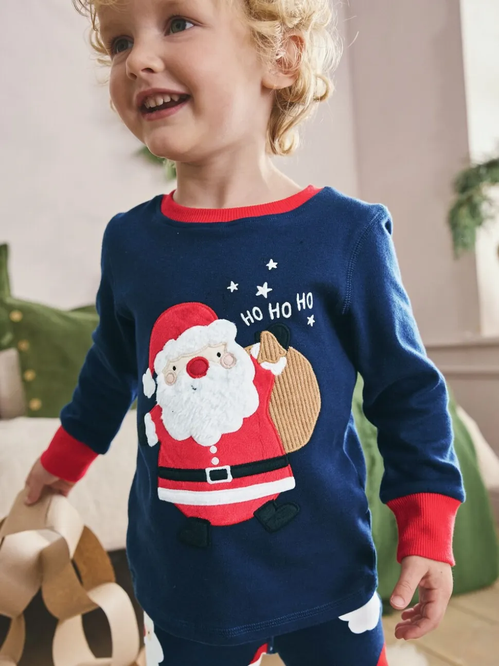 marine - Pyjamas de Noël Se blottir simple (9mois-12ans)