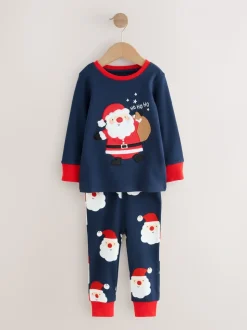 marine - Pyjamas de Noël Se blottir simple (9mois-12ans)