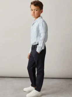 marine - Reiss Pitch coupe Slim Pantalons chinos décontractés