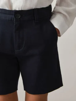 marine - Short chino Reiss Wicket en coton stretch