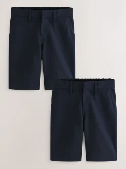 marine - Short d'école à devant plat (3-14ans)