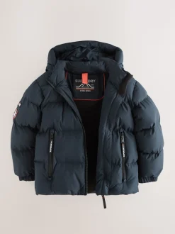 marine - Superdry Sports Puffer Coat