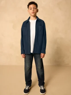 marine - Surchemise zippée en velours côtelé (3-16ans)