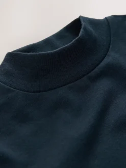 marine - T-shirt à manches longues et col de tortue (3mths-7yrs)